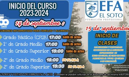 INICIO DE CURSO 2023/2024