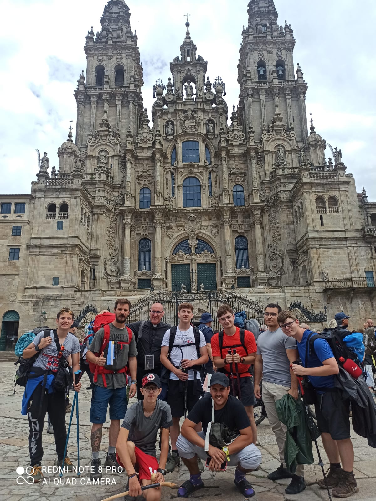 Llegada a la catedral de Santiago de Compostela